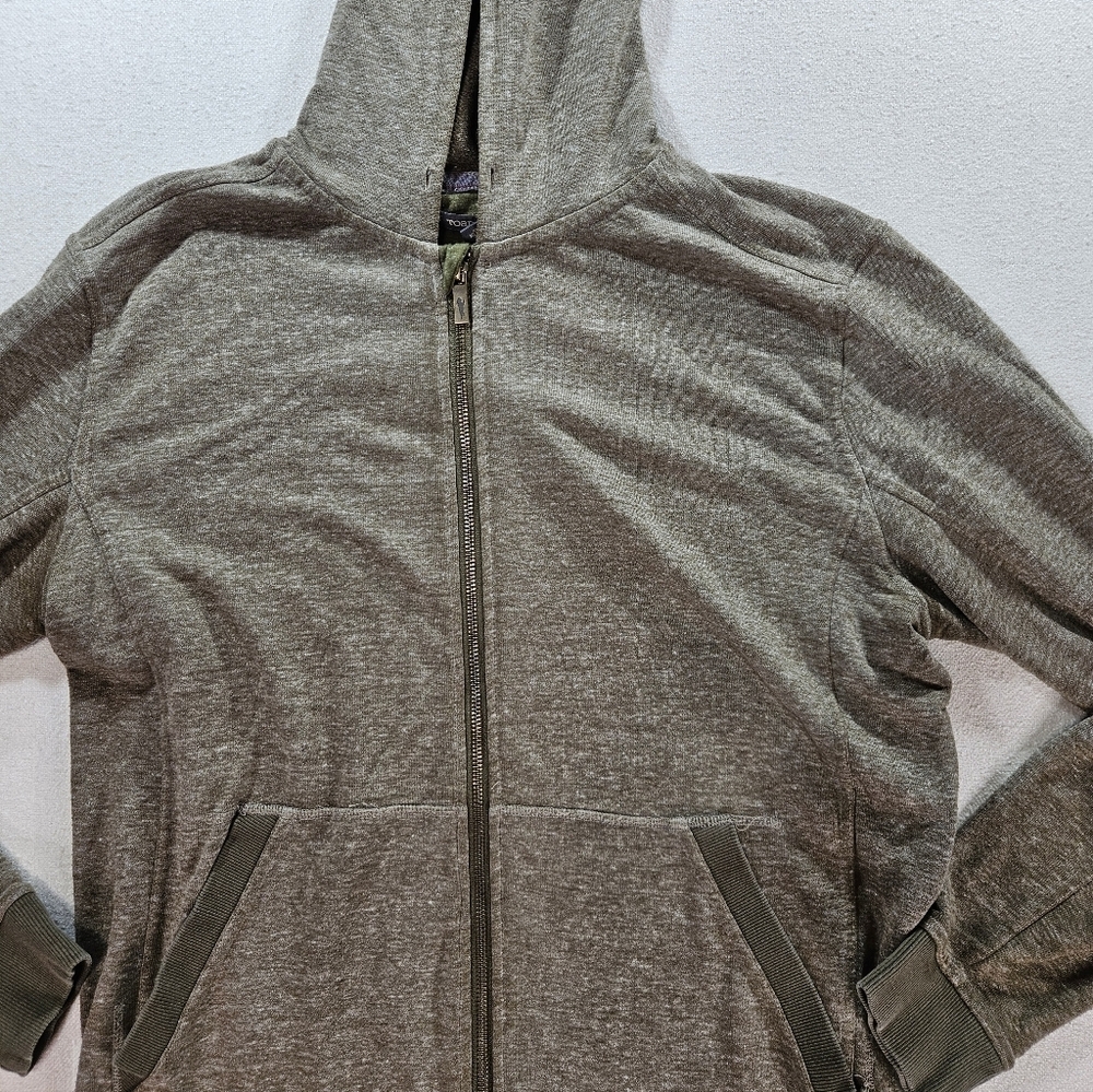 Toad & Co Hemp Blend Zip Hoodie Large Green - Picture 2 of 7